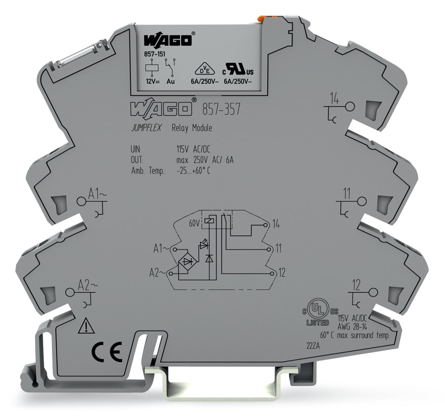 WAGO ITALIA SRL WAG857-357 REL AC/DC 115V, GRIGIO