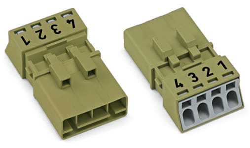 WAGO ITALIA SRL WAG890-274 SPINA 4 POLI, VERDE CHIARO
