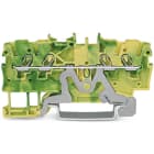 WAGO ITALIA SRL - WAG2000-1407 MORSETTO DI TERRA PER 4 CONDUTTORI VERDE