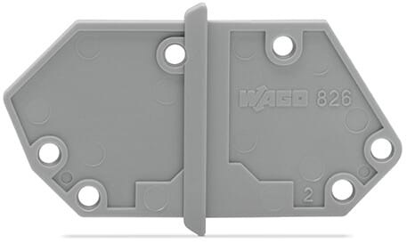 WAGO ITALIA SRL WAG826-158 PIASTRA TERMINALE CON FISSAGGIO A SCATTO