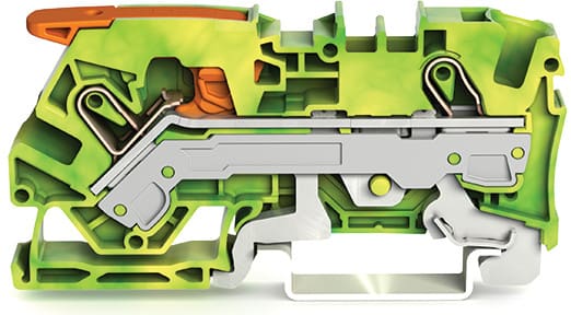 WAGO ITALIA SRL WAG2106-1207 MORSETTO DI TERRA PER 2 CONDUTTORI CON L