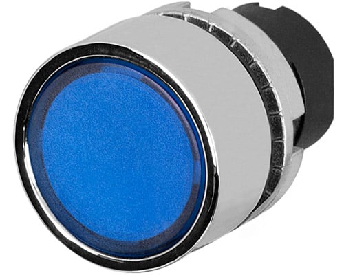 NEW ELFIN SRL NEW020PTAILBLW PULSANTE T.INTERO LUM.BLU MET.