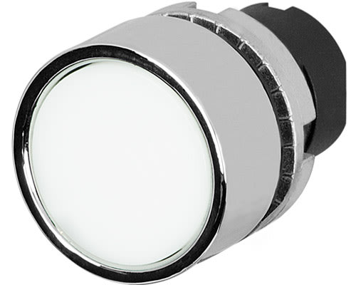 NEW ELFIN SRL - NEW020PTAILBW PULSANTE T.INTERO LUM.BIANCO MET.