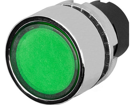 NEW ELFIN SRL - NEW020PTAILVW PULSANTE T.INTERO LUM.VERDE MET.