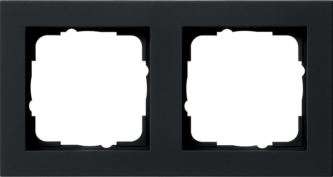 GIRA - GIR021209 Abdeckrahmen 2f Gira E2 Schwarz m