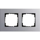 GIRA - GIR021217 PLACCA 2-M GIRA ESPRIT ALLUMINIO