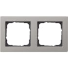 GIRA - GIR021233 MASCH. COPERTURA 2-M GIRA E2 ACCIAIO INO