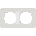 GIRA GGI0212411 PLACCA 2-M GIRA E3 GRIGIO CH./BNC PURO