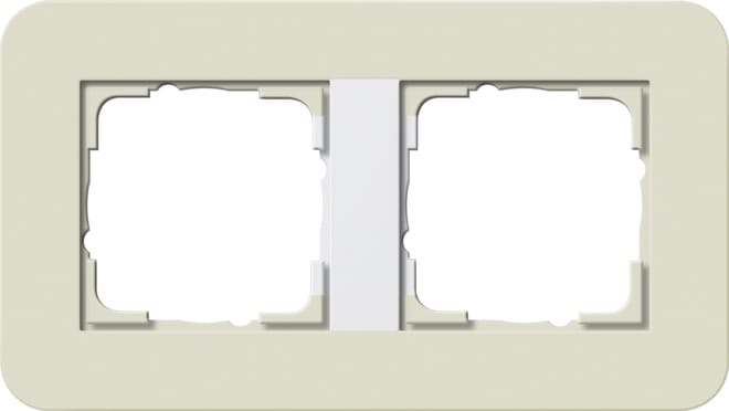 GIRA - GIR0212417 Abdeckrahmen 2f Gira E3 Sand/Reinweiss