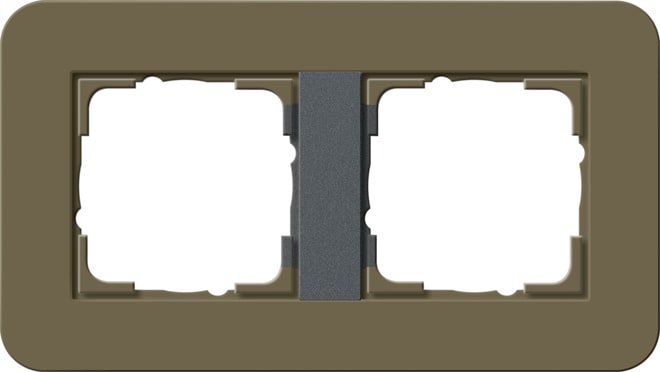 GIRA - GIR0212426 Abdeckrahmen 2f Gira E3 Umbra/Anthrazit