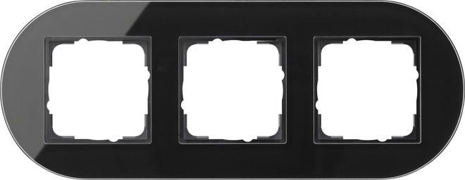 GIRA - GIR0213135 Abdeckrahmen 3f Gira Studio G Schwarz