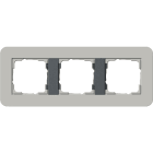 GIRA - GIR0213422 Abdeckrahmen 3f Gira E3 Grau/Anthrazit