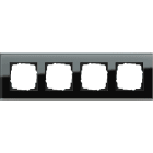 GIRA GGI021405 PLACCA 4-M GIRA ESPRIT VETRO NERO