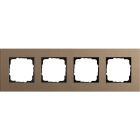 GIRA GGI0214221 PLACCA 4-M GIRA ESPRIT LIN.MPX.MARRONE C