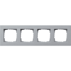 GIRA - GIR0214255 Abdeckrahmen 4f flach Gira E2 F Alu