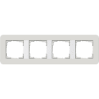 GIRA - GIR0214411 PLACCA 4-M GIRA E3 GRIGIO CH./BNC PURO