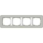 GIRA - GIR0214412 MASCH. COPERTURA 4X GIRA E3 GRIGIO/BNC P