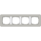 GIRA - GIR0214412 Abdeckrahmen 4f Gira E3 Grau/Reinweiss