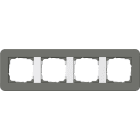 GIRA GGI0214413 Abdeckrahmen 4f Gira E3 Dklgrau/Reinweis