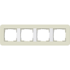 GIRA - GIR0214417 Abdeckrahmen 4f Gira E3 Sand/Reinweiss