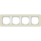 GIRA GGI0214417 Abdeckrahmen 4f Gira E3 Sand/Reinweiss