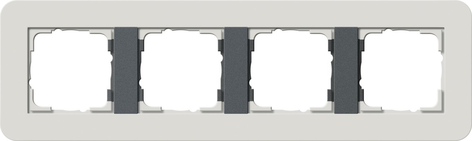 GIRA - GGI0214421 Abdeckrahmen 4f Gira E3 Hellgrau/Anthraz