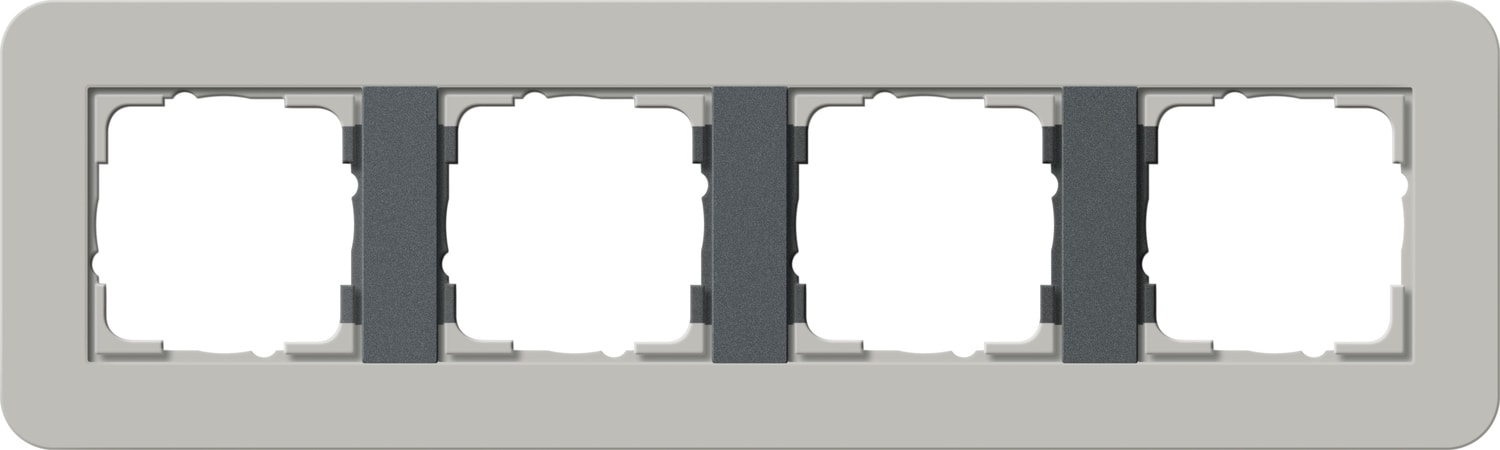 GIRA - GGI0214422 PLACCA 4-M GIRA E3 GRIGIO/ANTRAC.
