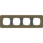 GIRA - GIR0214426 Abdeckrahmen 4f Gira E3 Umbra/Anthrazit