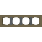 GIRA GGI0214426 Abdeckrahmen 4f Gira E3 Umbra/Anthrazit