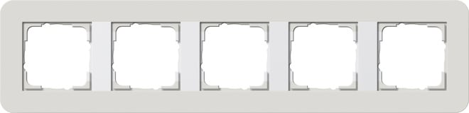 GIRA - GIR0215411 Abdeckrahmen 5f Gira E3 Hellgrau/Reinwei