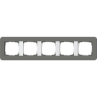 GIRA GGI0215413 Abdeckrahmen 5f Gira E3 Dklgrau/Reinweis