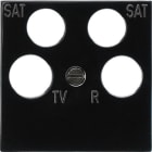 GIRA GGI025910 Zentralpl. 4f Zubehor Schwarz