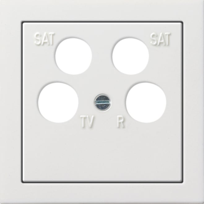 GIRA GIR0259112 Zentralpl. 4f Flachenschalter Reinweiss