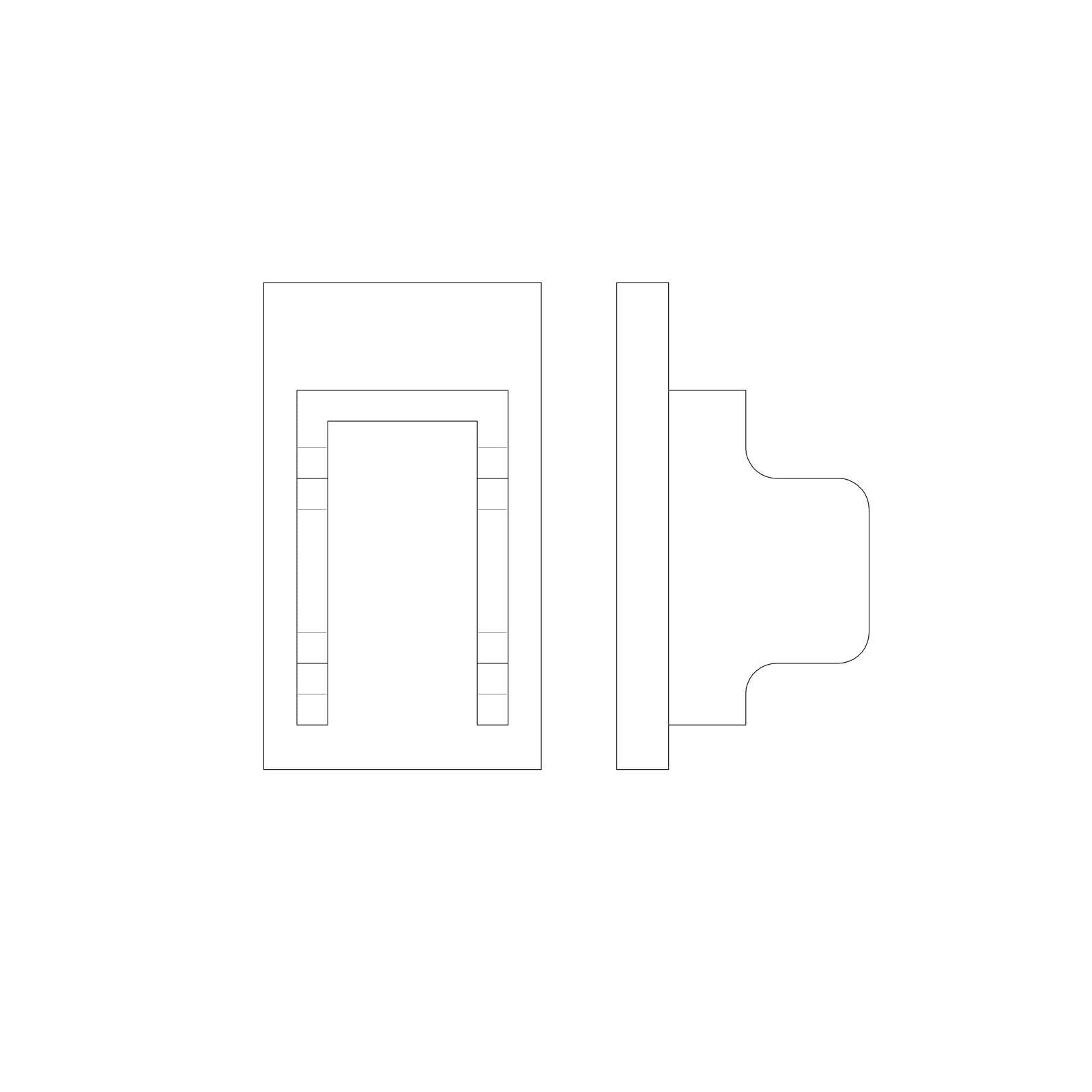 LINEA LIGHT (ILED) ILD98911 KIT TAPPI IN PLASTICA 2PZ.BIANCHI