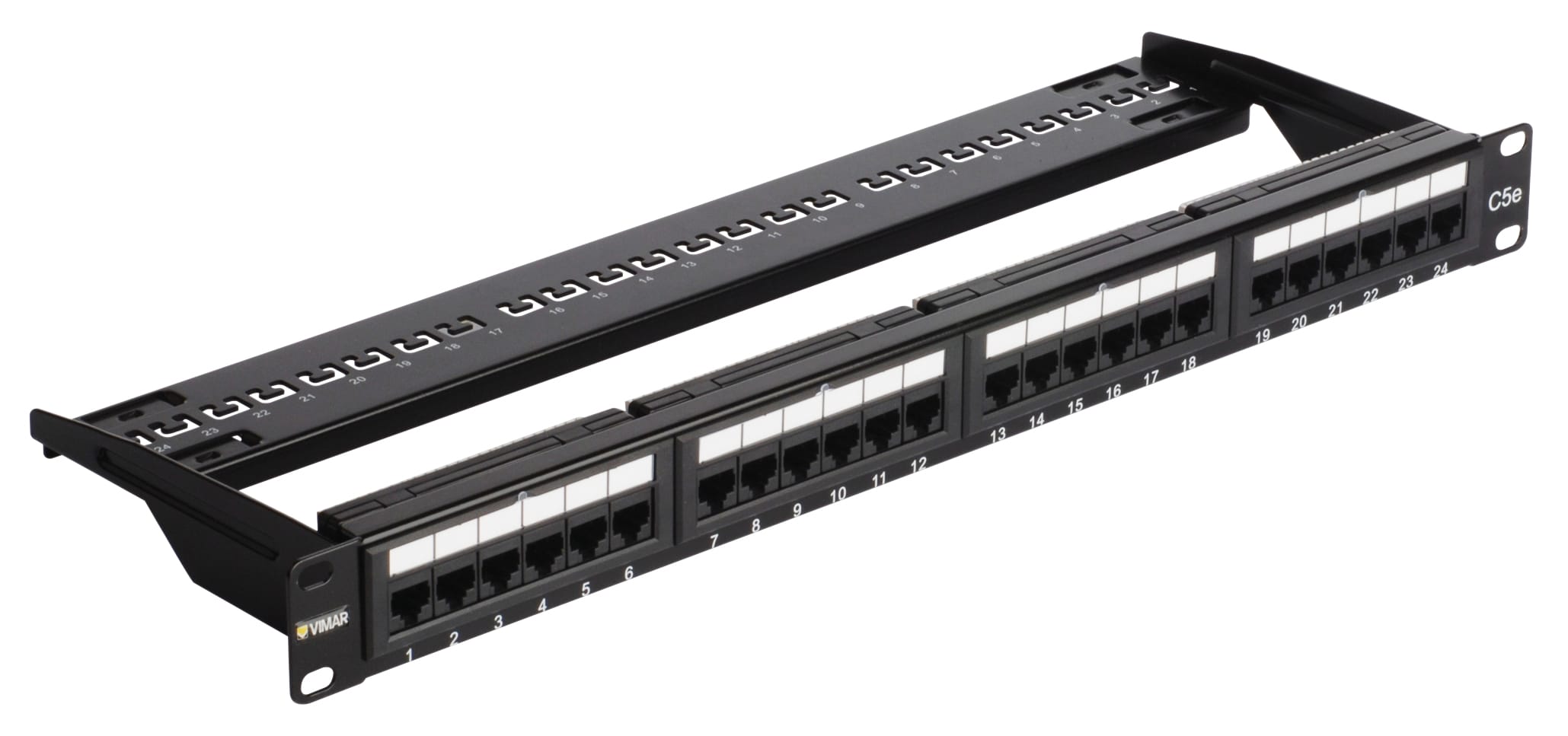 VIMAR SPA - VIW03024.4 Pannello 24 RJ45 Cat5e UTP 1u
