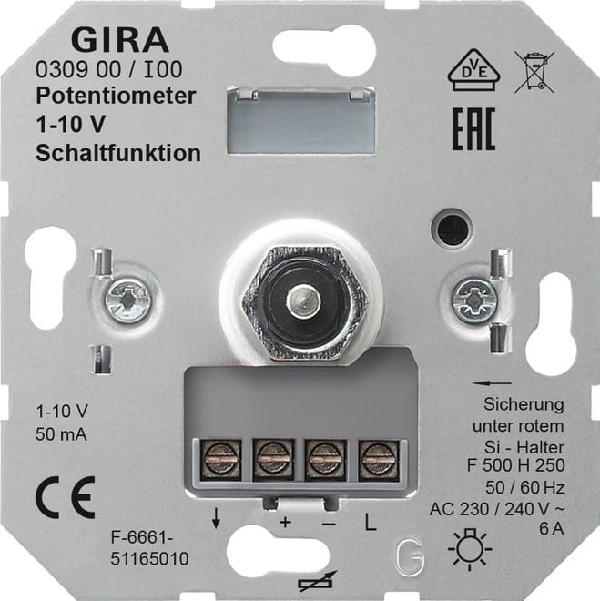 GIRA - GIR030900 POTENZIOMETRO 1 - 10 V FUNZIONE INTERR.
