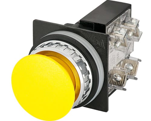 NEW ELFIN SRL - NEW030RFGF1 PULSANTE FUNGO GIALLO NO+NC