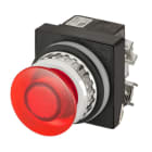 NEW ELFIN SRL - NEW030RFLRFAFC24 PULS.FUNGO LUM.ROSSO NO+NC LED24V