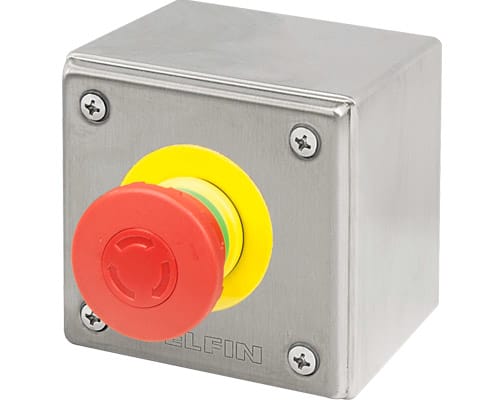 NEW ELFIN SRL - NEW040X0808-8GA CASSETTA INOX EMERG.FUNGO AGG.1NC