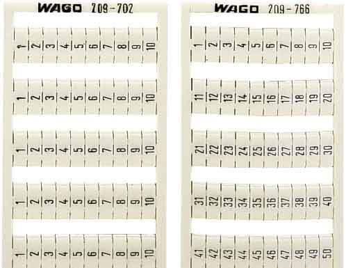 WAGO ITALIA SRL - WAG209-702 SCHEDA DI MARCATURA WSB COME SCHEDA, BIA