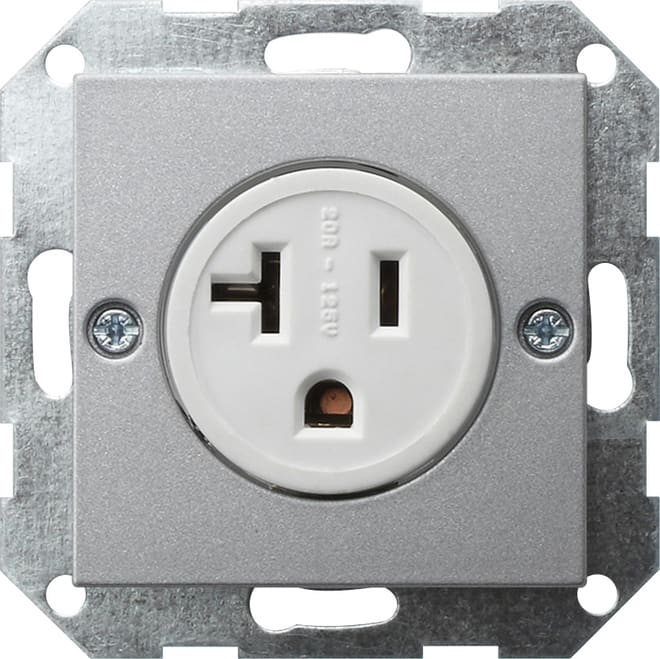 GIRA GIR048726 Steckd. 2-p NEMA 5-20 R System 55 F Alu