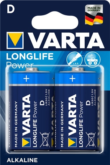 VARTA CONSUMER BATT - VAT04920121412 D TOR LONGLIFE POWERX2 PHASEOUT BLI IN P