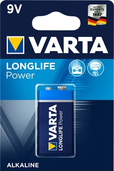 VARTA CONSUMER BATT VAT04922121411 9V (9 VOLT) LONGLIFE POWER X1