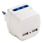 MASTER SRL MST05691 ADATT.16A+T 2 USB + 2 BIVALENTI BIANCO