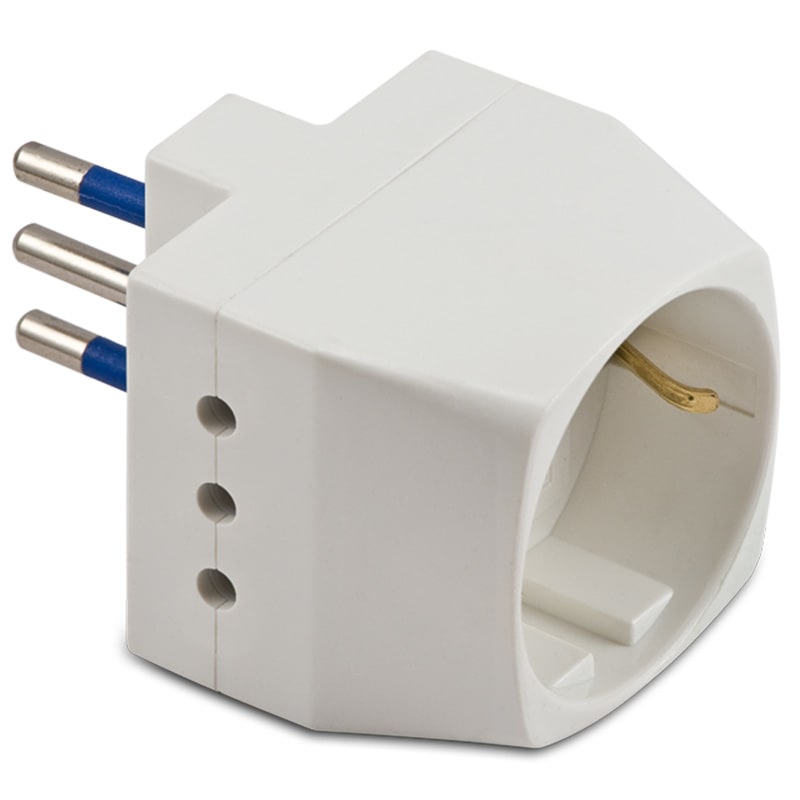 MASTER SRL MST05731 ADATT.TRIPLO-SCHUKO 10A 2P+T BIANCO