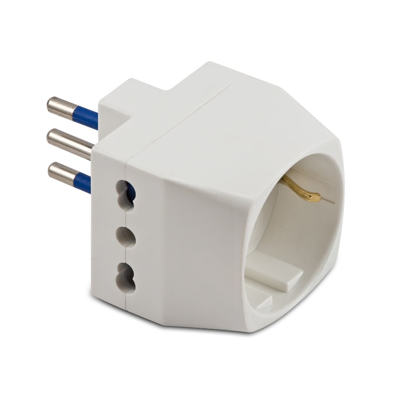 MASTER SRL MST05751 ADATT.TRIPLO-SCHUKO 10A 2P+T BIANCO