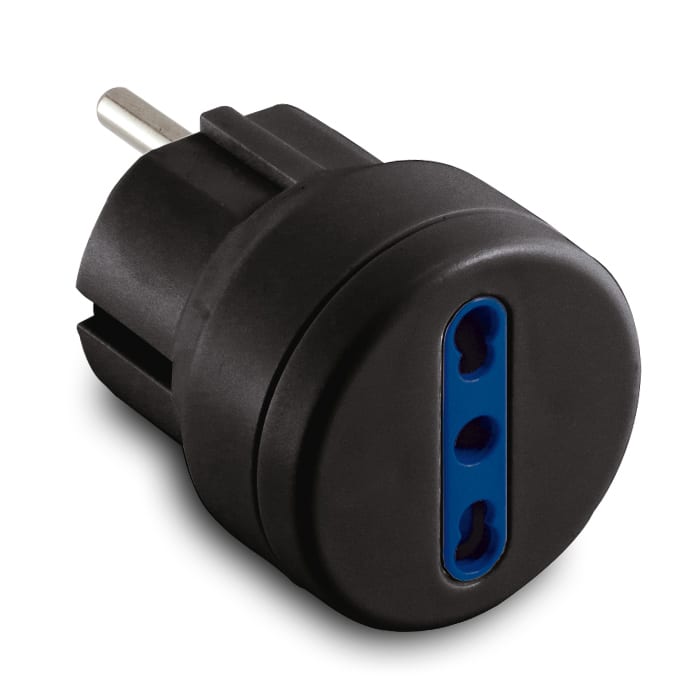MASTER SRL MST05770 ADATT.SP.SCHUKO-BIVALENTE 16A 2P+T NERO
