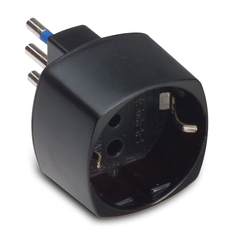 MASTER SRL - MST05810 ADATT.SCHUKO 10A 2P+T NERO C.SICUREZZA