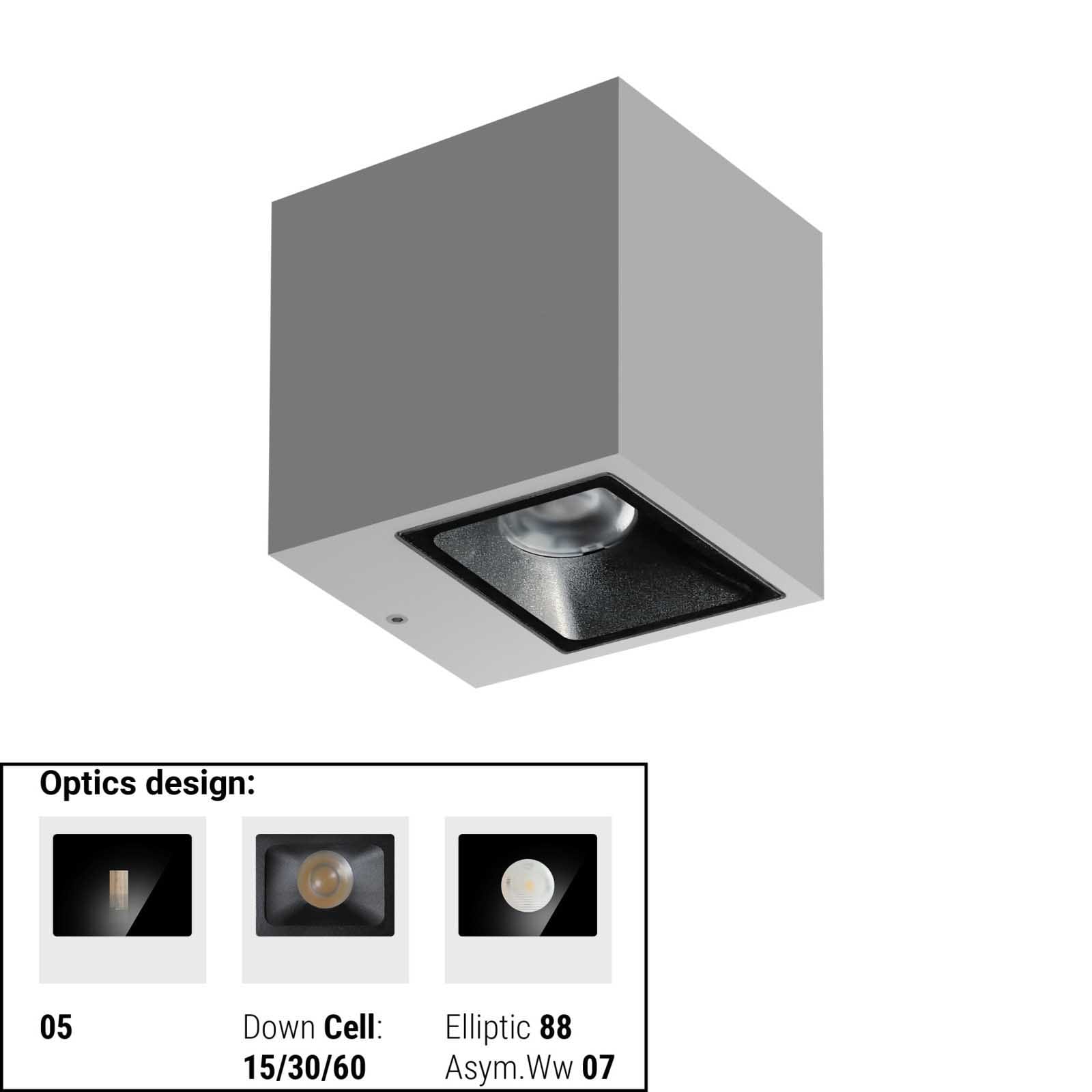 LINEA LIGHT (ILED) ILD76586W60 CUBIT 16 1L MONO 8,7WAC ON/OFF GG