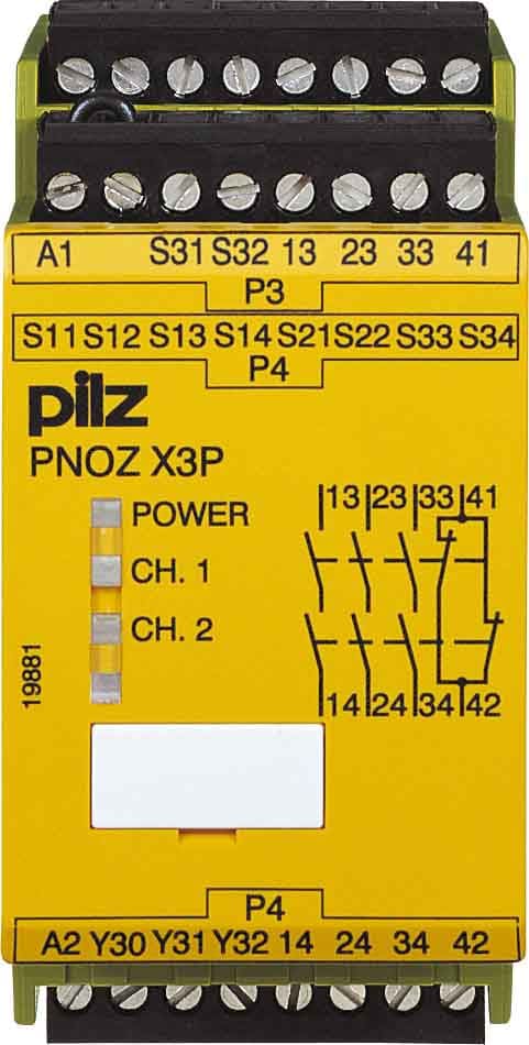 PILZ ITALIA SRL - PIZ777313 PNOZ X3P 24..240AC/DC 3NA+1NC+1PNP